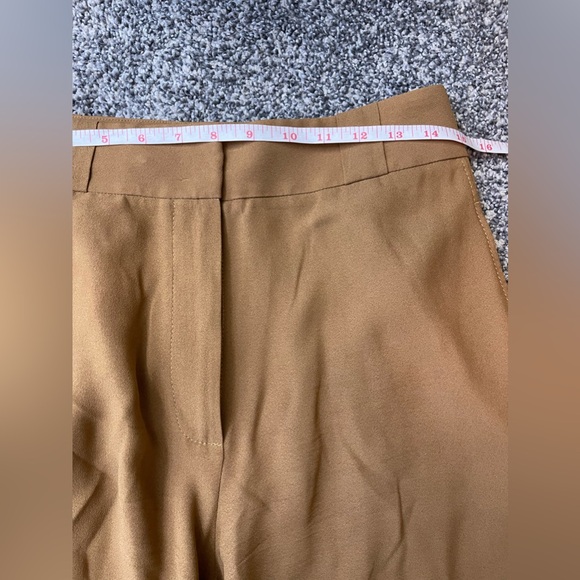 Massimo Dutti New Camel Viscose Wide Leg Flowy Dress Career Pants Lightweight 8 - Picture 8 of 10